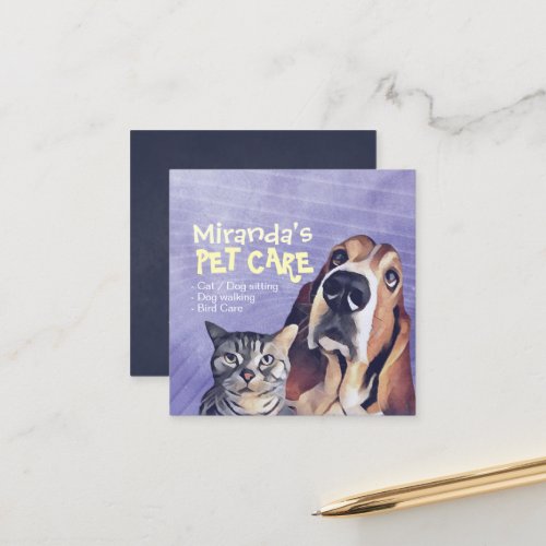 Cat  Dog Pet Care Grooming Sitting Shop Appointment Card