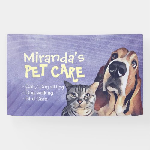 Cat  Dog Pet Care Grooming Sitting Shop Banner