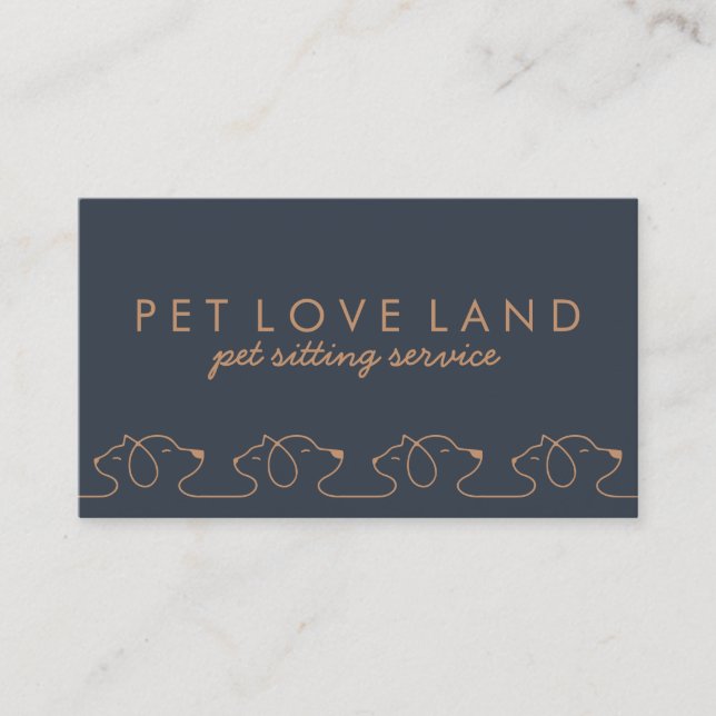 Cat Dog Pet Logo Business Card (Front)