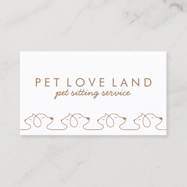 Cat Dog Pet Logo Modern Business Card