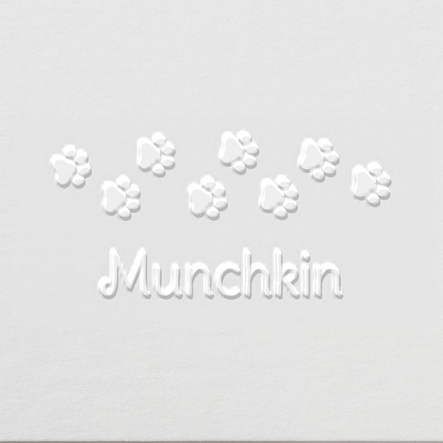 Cat Dog Pet Paw Prints Custom Name Embosser (Design)