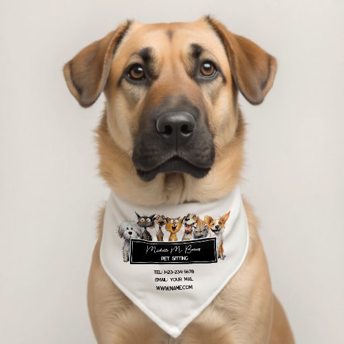 Cat Dog Pet Sitter Walker Promotional Branding Bandana Collar