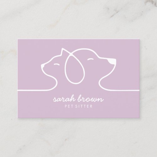 Cat Dog Petsitter Logo Business Card