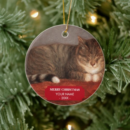 Cat Dog Photo Pet Memorial Gift Portrait Christmas Ceramic Ornament