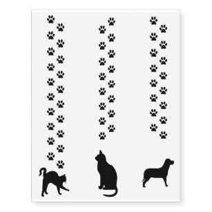 Cat Silhouette Temporary Tattoos | Zazzle Cat Silhouette Temporary Tattoos | Zazzle