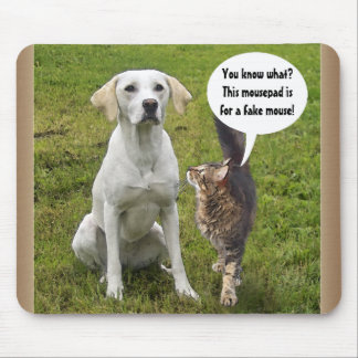 Cat & Dog talk Mouse Pad