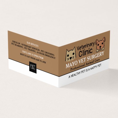 Cat  Dog Veterinarian Veterinary Detailed Business Card