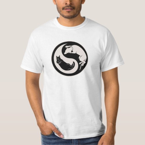 Cat_Dog Yin_Yang T_Shirt