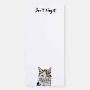 Cat Don't Forget Magnetic Notepad