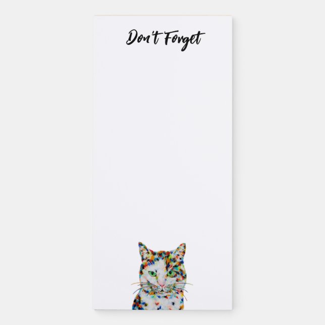 Cat Don't Forget Magnetic Notepad (Front)