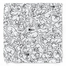 Cat Doodle Bandana
