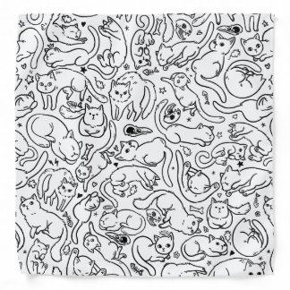 Cat Doodle Bandana