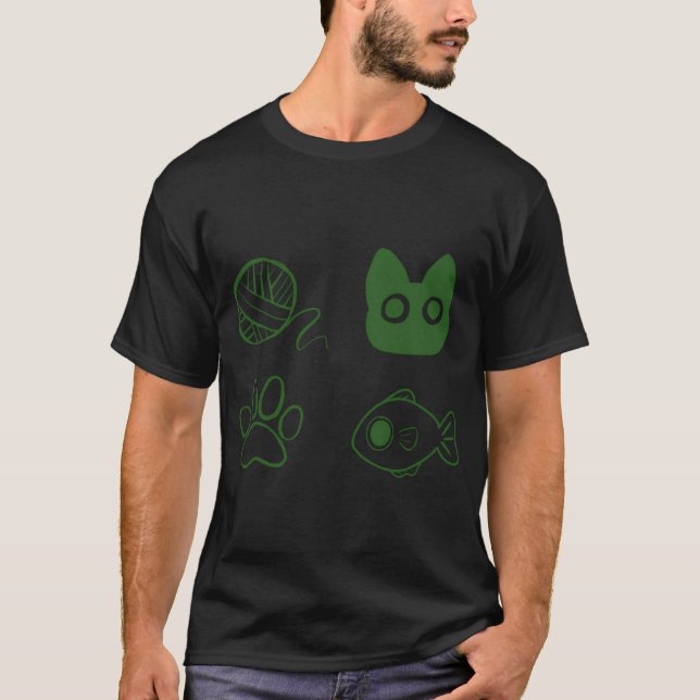 Cat Doodle Theme T-Shirt (Front)