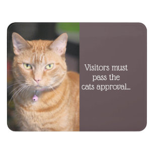 Cat  door sign