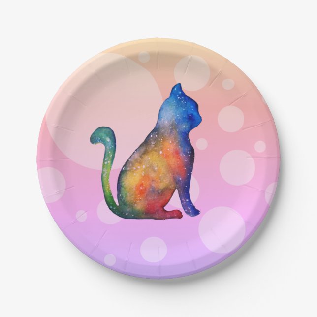 Cat Dots Custom Paper Plates 7 in (Front)