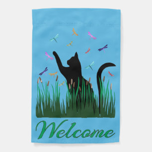 Cat & Dragons Garden Flag