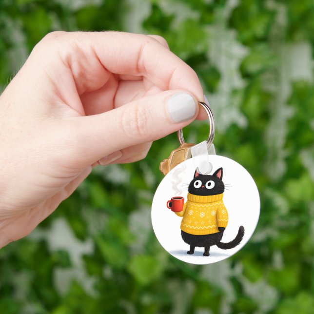 cat drawing keychain (Hand)