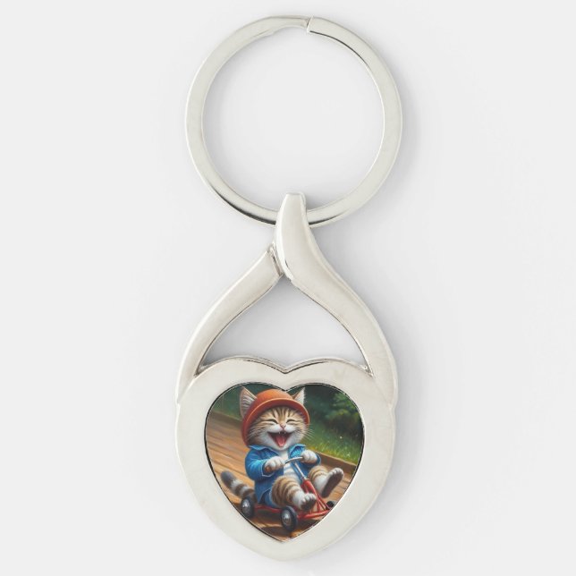 Cat drawing keychain (Front)