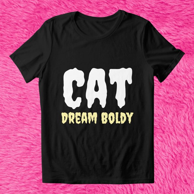 Cat Dream Boldly Funny Retro Personalized Black Tri-Blend Shirt (Creator Uploaded)