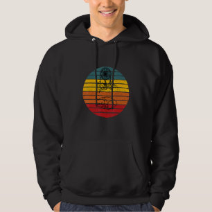 Cat Dreamcatcher Retro Sunset Design Hoodie