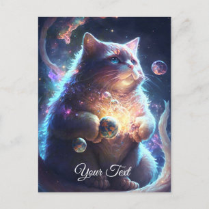 Cat Dreamer.  Postcard