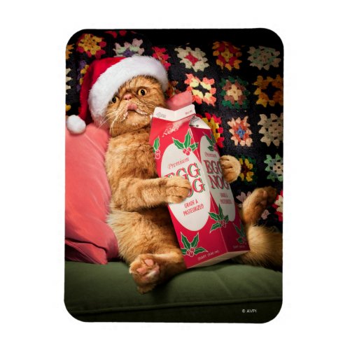 Cat Drinking Egg Nog Magnet