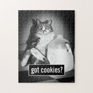 Cat Drinking Milk From Jug Jigsaw Puzzle