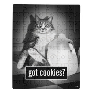 Cat Drinking Milk From Jug Jigsaw Puzzle