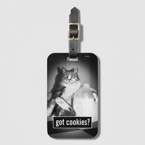 Cat Drinking Milk From Jug Luggage Tag