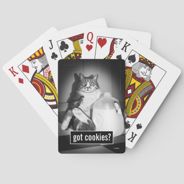 Cat Drinking Milk From Jug Poker Cards (Back)