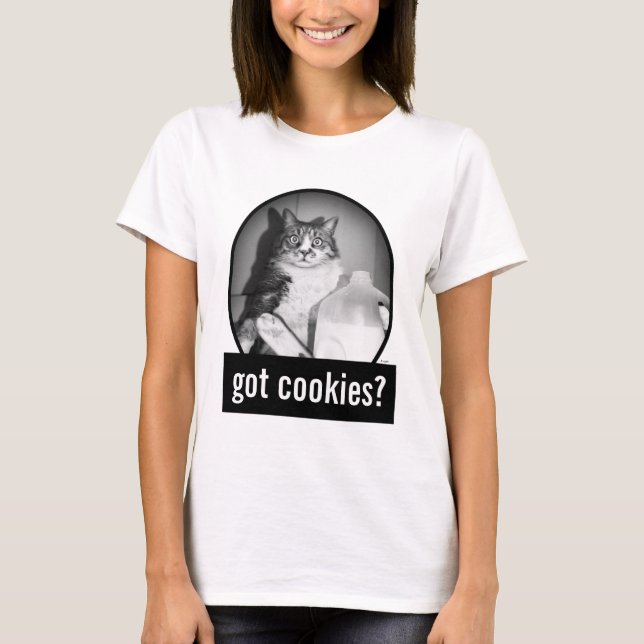 Cat Drinking Milk From Jug T-Shirt (Front)