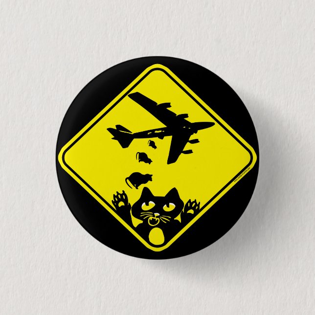 Cat Droppings by Mudge Studios Pinback Button (Front)