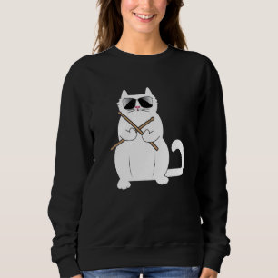 Cat Drummer Music Musician Instrumentalist Kitty Sweatshirt