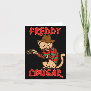 Cat _ Dy Cougar -funny Halloween For Men Women Kid Card