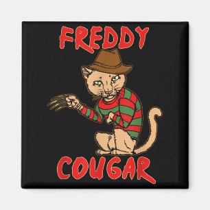 Cat _ Dy Cougar -funny Halloween For Men Women Kid Magnet
