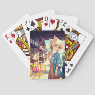 cat-ear summer trip poker cards