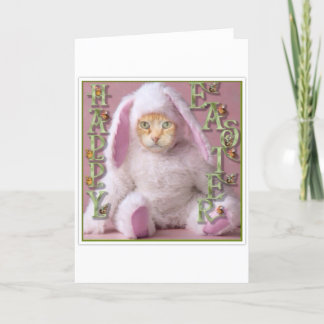 Cat Easter Bunny Claude Holiday Card