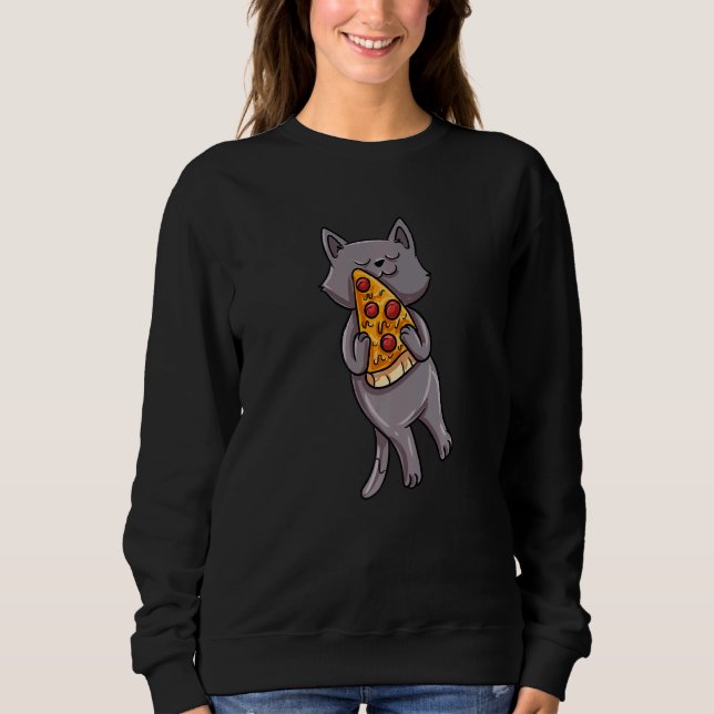 Cat Eat Pizza   Sweatshirt (Front)