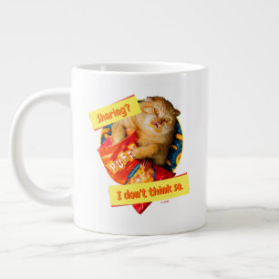Cat Eating Cheese Puffs Giant Coffee Mug