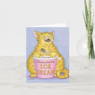 CAT eating cream Card
