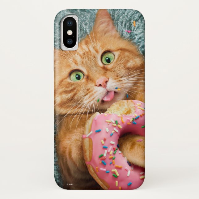 Cat Eating Donut Case-Mate iPhone Case (Back)