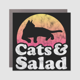 Cat eating spaghetti 54 car magnet