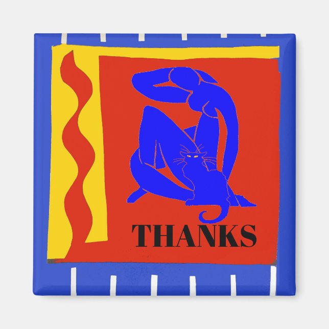 Cat, edit text magnet (Front)