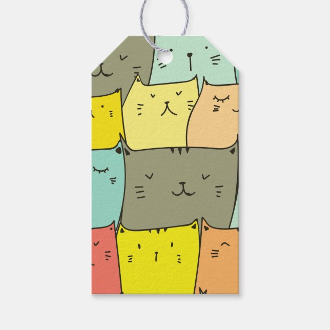 Cat editable  Gift Tag (Front)