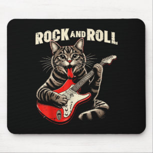Cat Electric Guitar Rock And Roll Rocker Kitten Me Mouse Pad