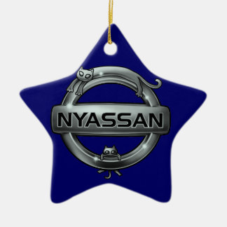 cat emblem 2 ceramic ornament