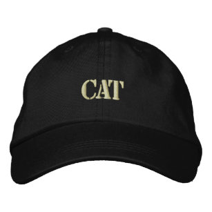CAT EMBROIDERED BASEBALL HAT