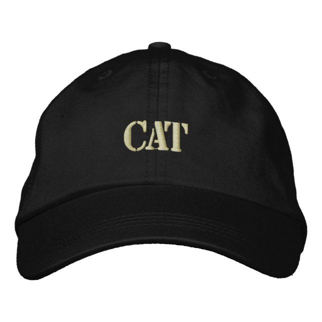 CAT EMBROIDERED BASEBALL HAT (Front)
