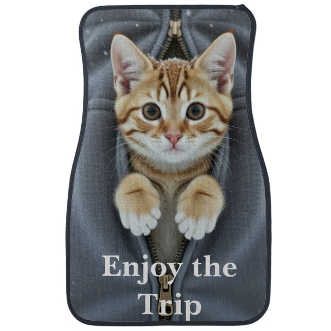 Cat Emerging Car Mats (Front) (set of 2) (Front)