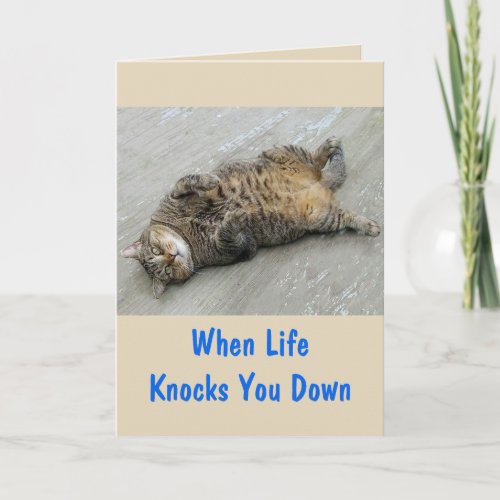 Cat Encouragement Fight Back Card